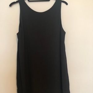 Cute black shift dress with bow accent